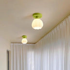Zevinora Plafonnier Semi-En Verre Fleur - Neutralighting