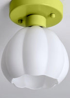 Zevinora Plafonnier Semi-En Verre Fleur - Neutralighting