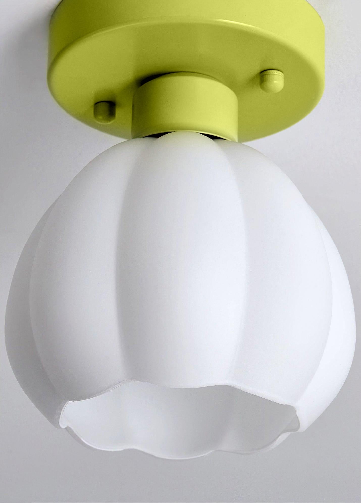 Zevinora Plafonnier Semi-En Verre Fleur - Neutralighting
