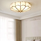 Lustra Plafonnier Forme de Fleur en Verre Laiton - Neutralighting