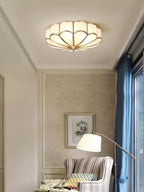 Lustra Plafonnier Forme de Fleur en Verre Laiton - Neutralighting