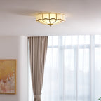Lustra Plafonnier Forme de Fleur en Verre Laiton - Neutralighting