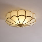 Lustra Plafonnier Forme de Fleur en Verre Laiton - Neutralighting