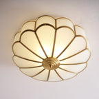 Lustra Plafonnier Forme de Fleur en Verre Laiton - Neutralighting