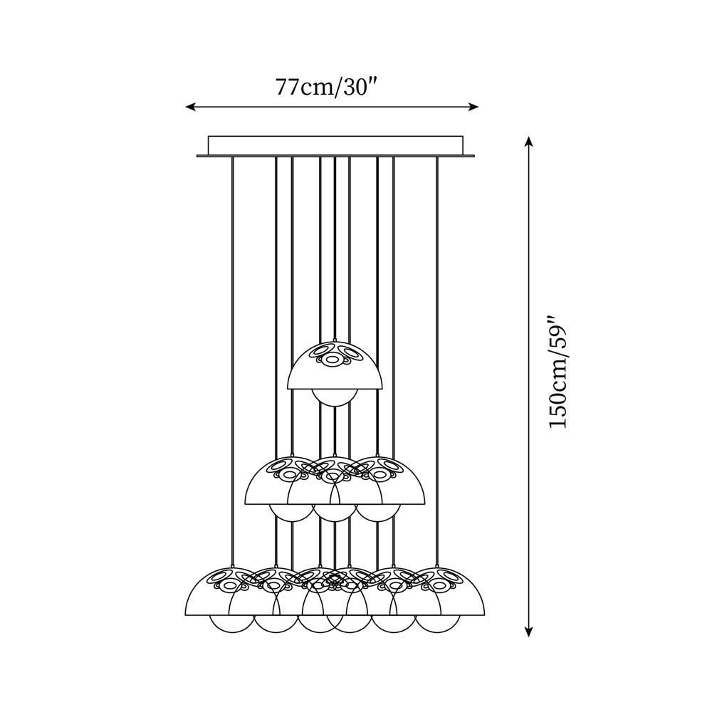 Flowerpot Chandelier - Neutralighting