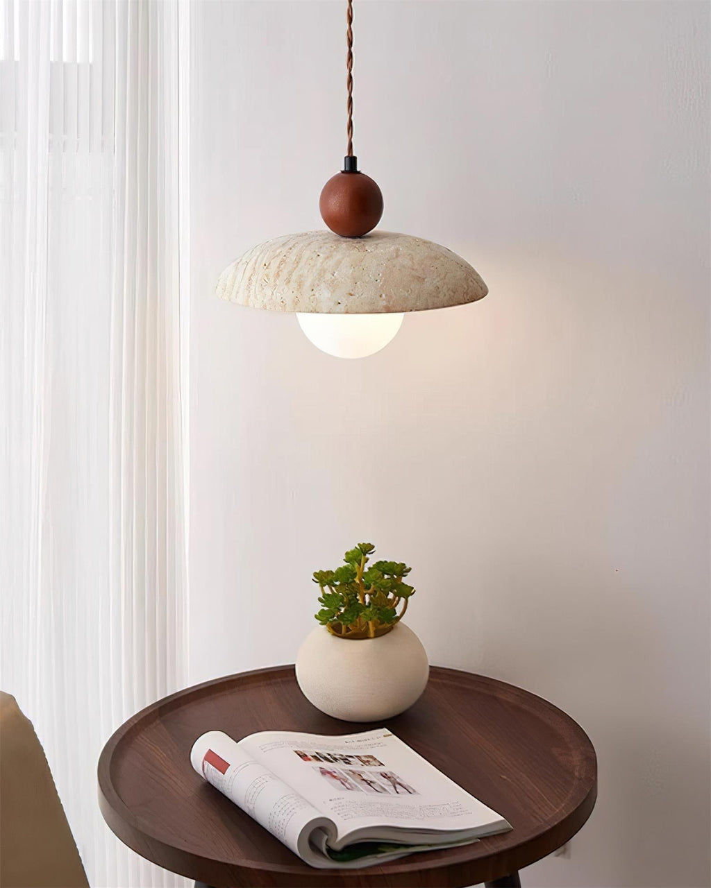 Jojo Lampe Pendentive Dôme en Travertin - Neutralighting
