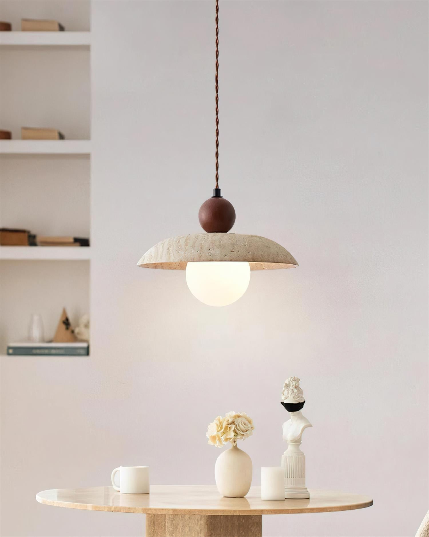 Jojo Lampe Pendentive Dôme en Travertin - Neutralighting