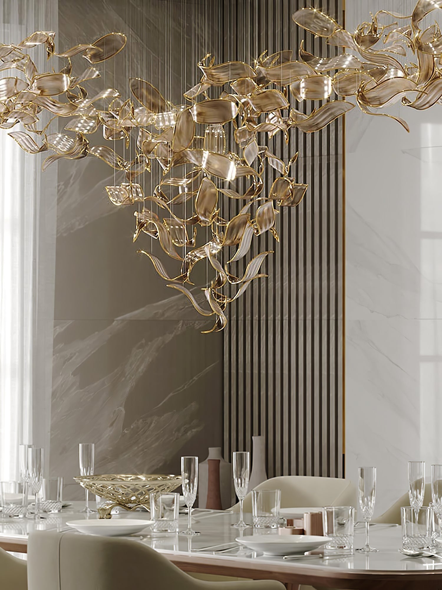 Lustra Lustre Feuille Cascadant Luxe - Neutralighting