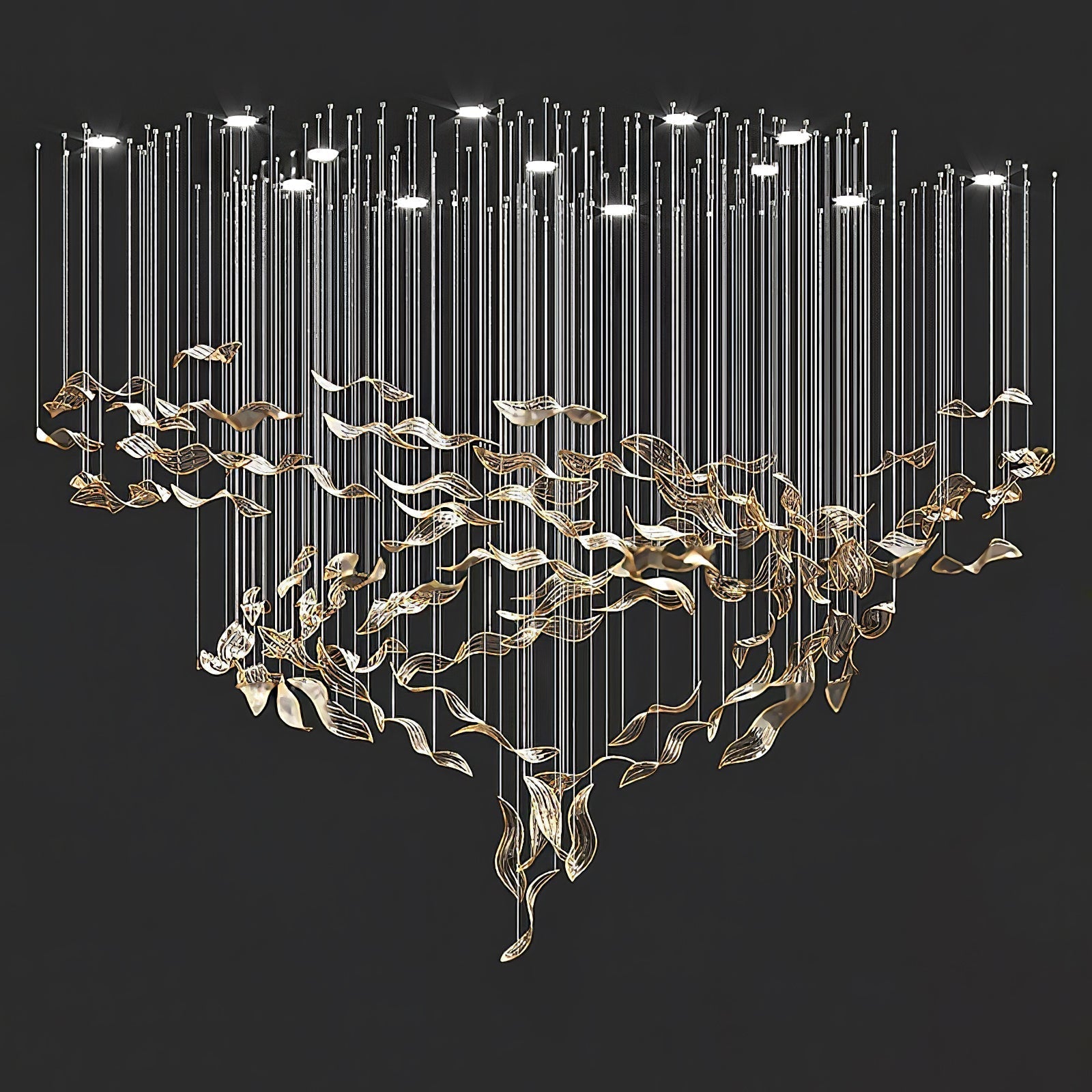 Lustra Lustre Feuille Cascadant Luxe - Neutralighting