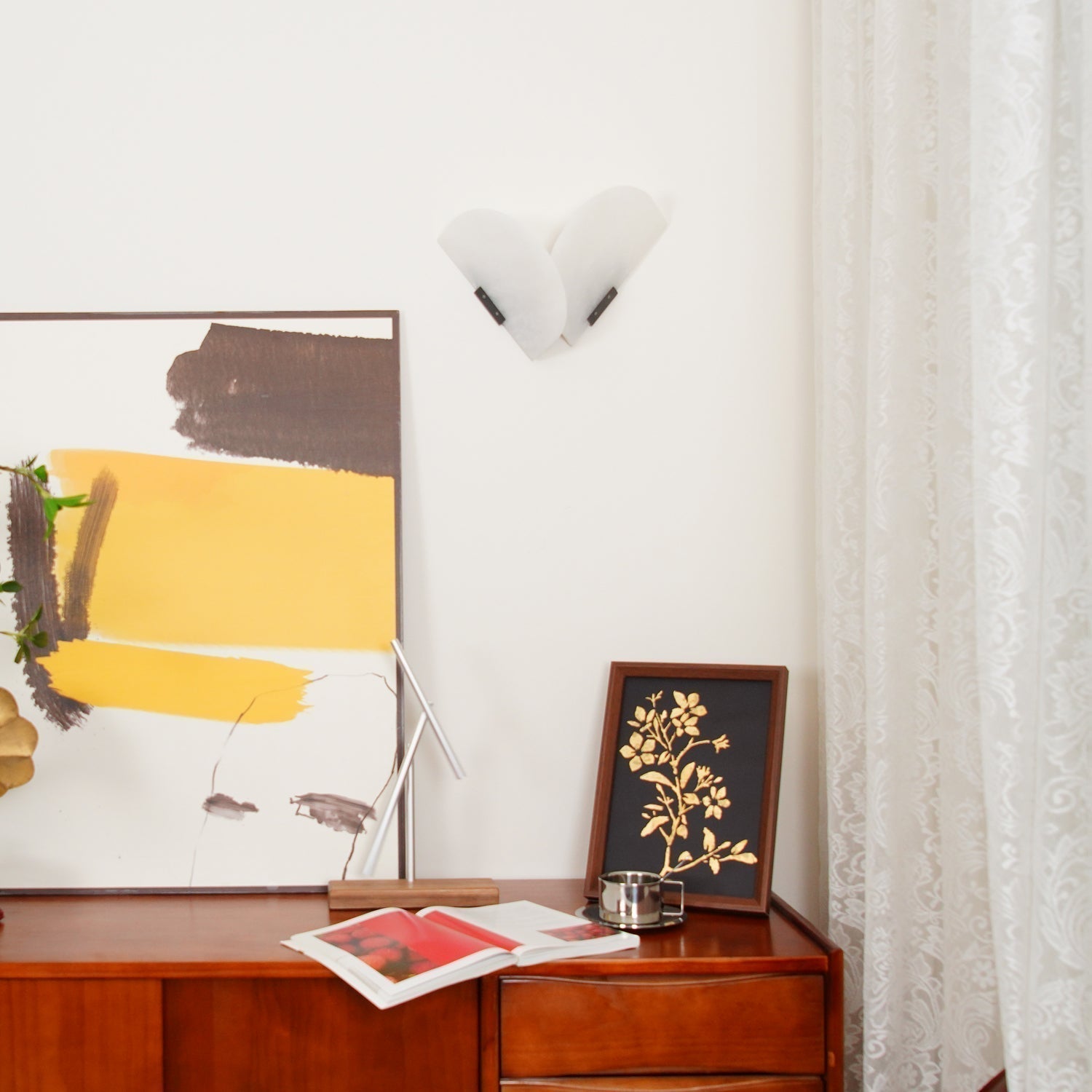 Cevelaris Applique Murale en Albâtre en Forme de Cœur - Neutralighting