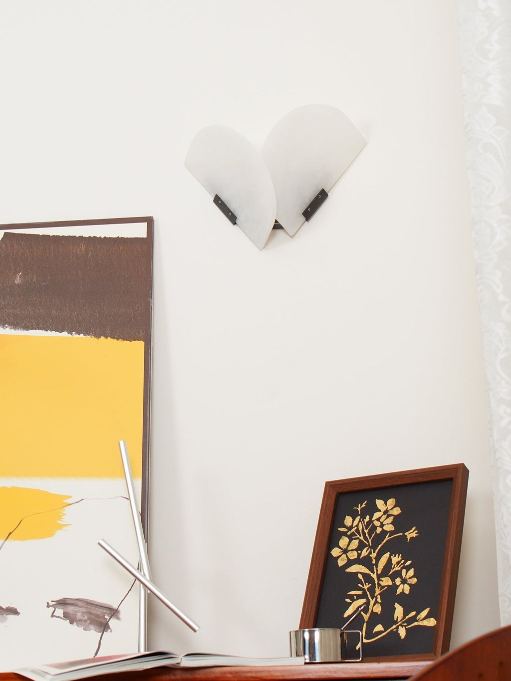 Cevelaris Applique Murale en Albâtre en Forme de Cœur - Neutralighting