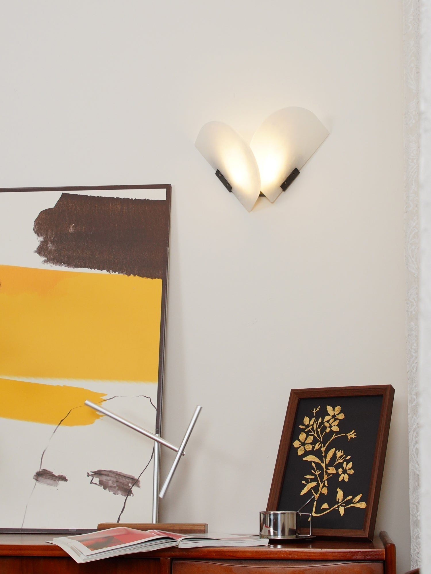 Cevelaris Applique Murale en Albâtre en Forme de Cœur - Neutralighting