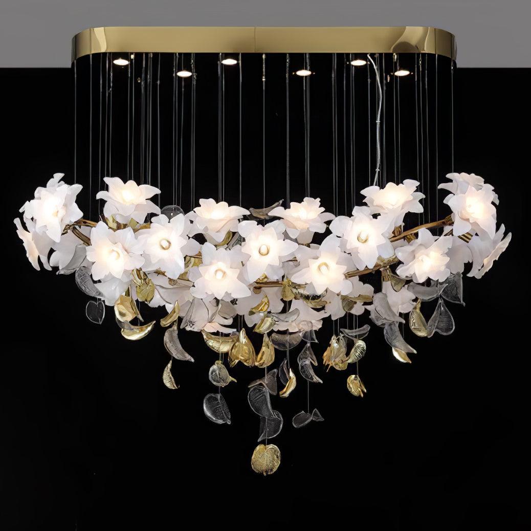 Araeos Chandelier en Laiton Fleurs Volantes et Papillons - Neutralighting