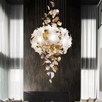 Araeos Chandelier en Laiton Fleurs Volantes et Papillons - Neutralighting