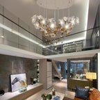 Araeos Chandelier en Laiton Fleurs Volantes et Papillons - Neutralighting