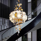 Araeos Chandelier en Laiton Fleurs Volantes et Papillons - Neutralighting
