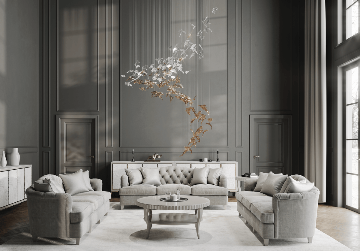 Cosolion Lustre en Verre Clair Ambre en Forme d'Oiseau - Neutralighting