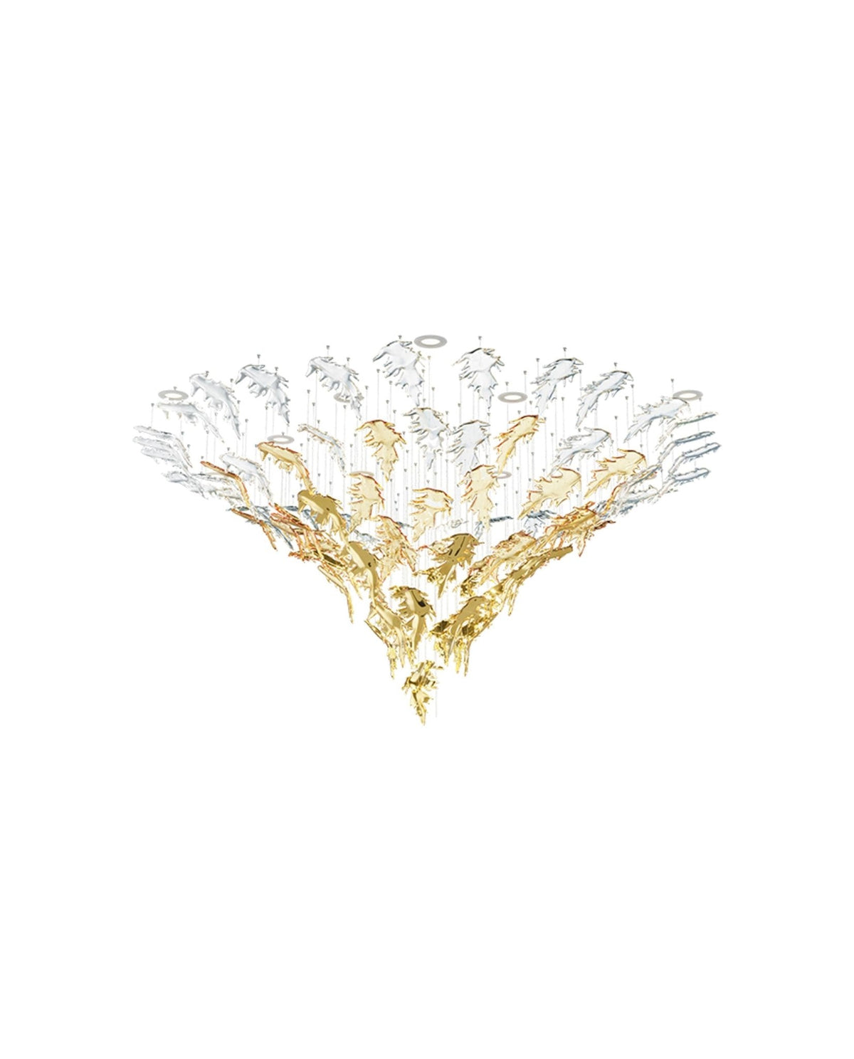 Cosolion Lustre en Verre Clair Ambre en Forme d'Oiseau - Neutralighting