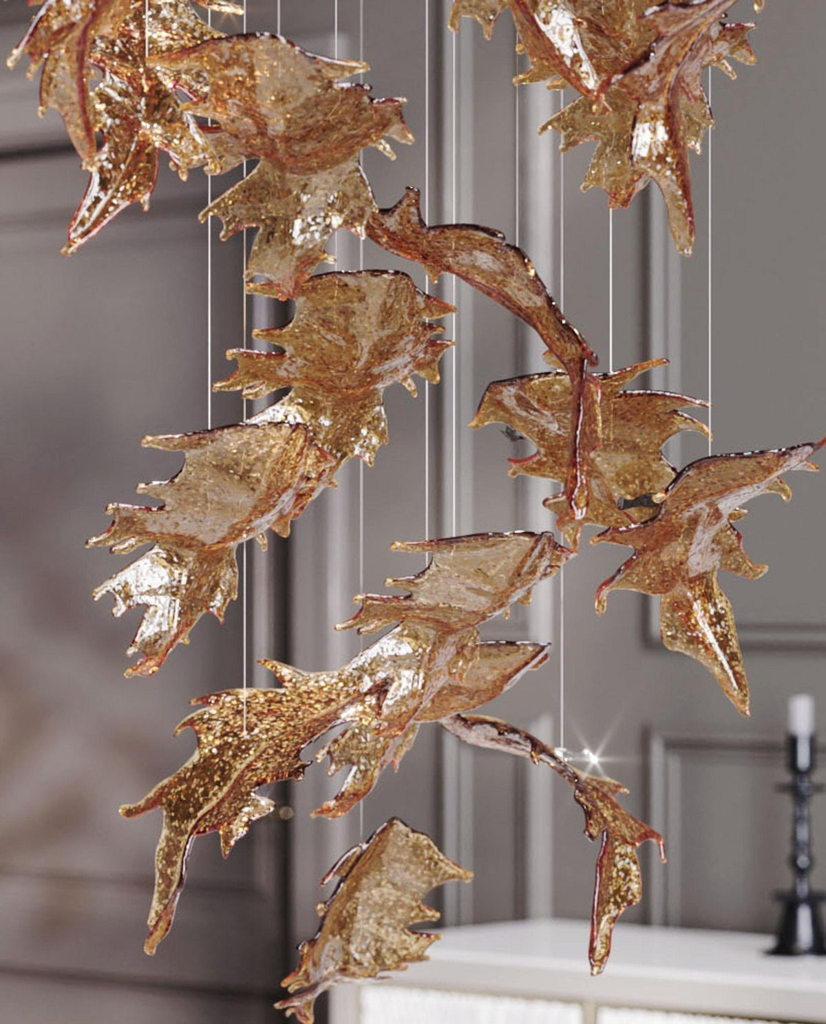 Cosolion Lustre en Verre Clair Ambre en Forme d'Oiseau - Neutralighting
