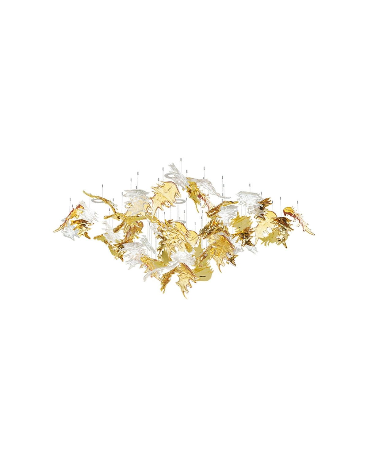 Cosolion Lustre en Verre Clair Ambre en Forme d'Oiseau - Neutralighting