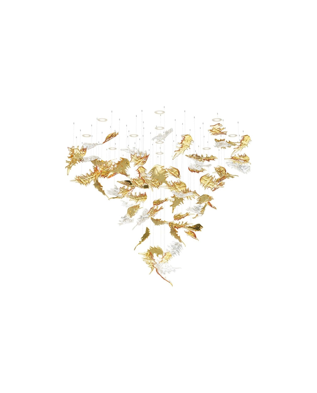 Cosolion Lustre en Verre Clair Ambre en Forme d'Oiseau - Neutralighting