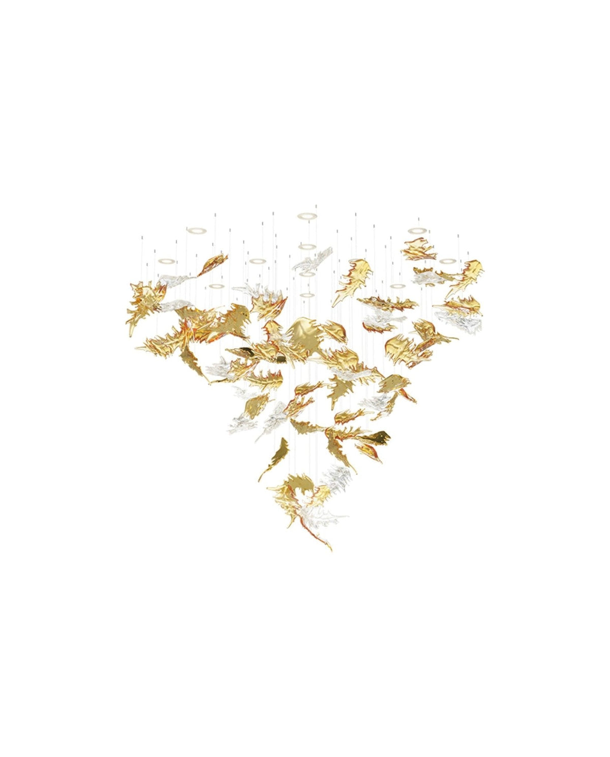 Cosolion Lustre en Verre Clair Ambre en Forme d'Oiseau - Neutralighting