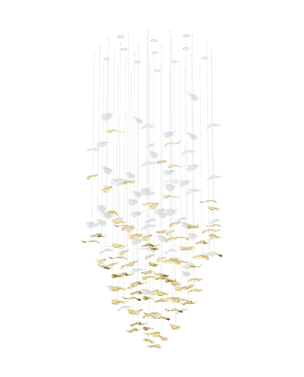 Cosolion Lustre en Verre Clair Ambre en Forme d'Oiseau - Neutralighting