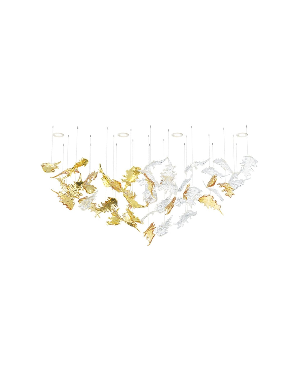 Cosolion Lustre en Verre Clair Ambre en Forme d'Oiseau - Neutralighting
