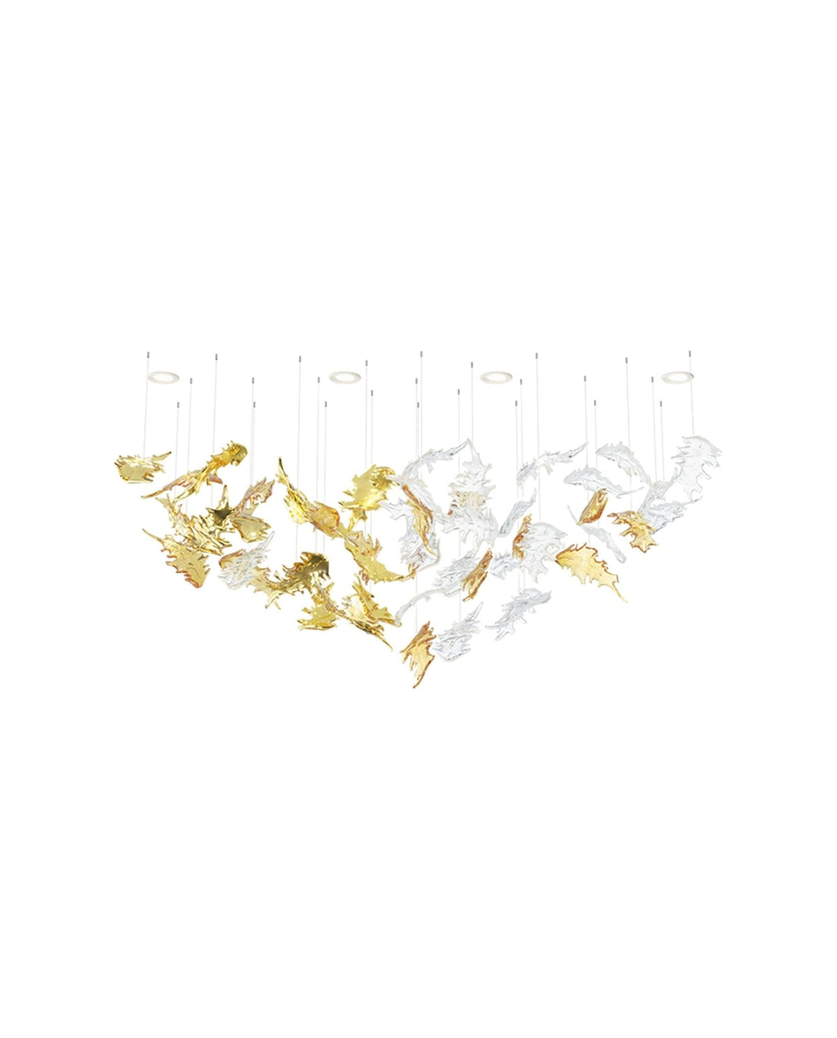 Cosolion Lustre en Verre Clair Ambre en Forme d'Oiseau - Neutralighting