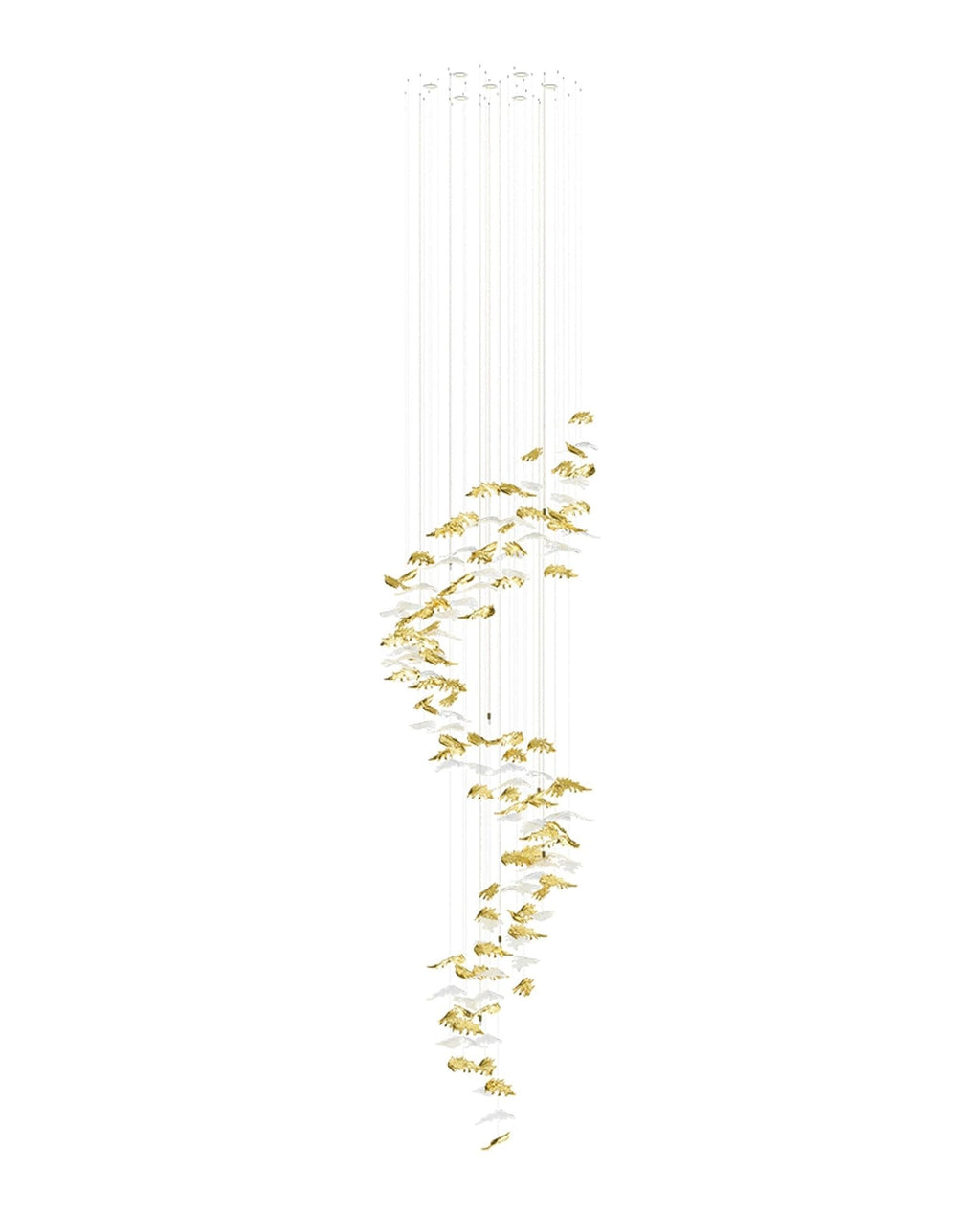 Cosolion Lustre en Verre Clair Ambre en Forme d'Oiseau - Neutralighting