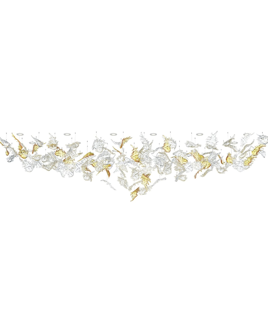 Cosolion Lustre en Verre Clair Ambre en Forme d'Oiseau - Neutralighting