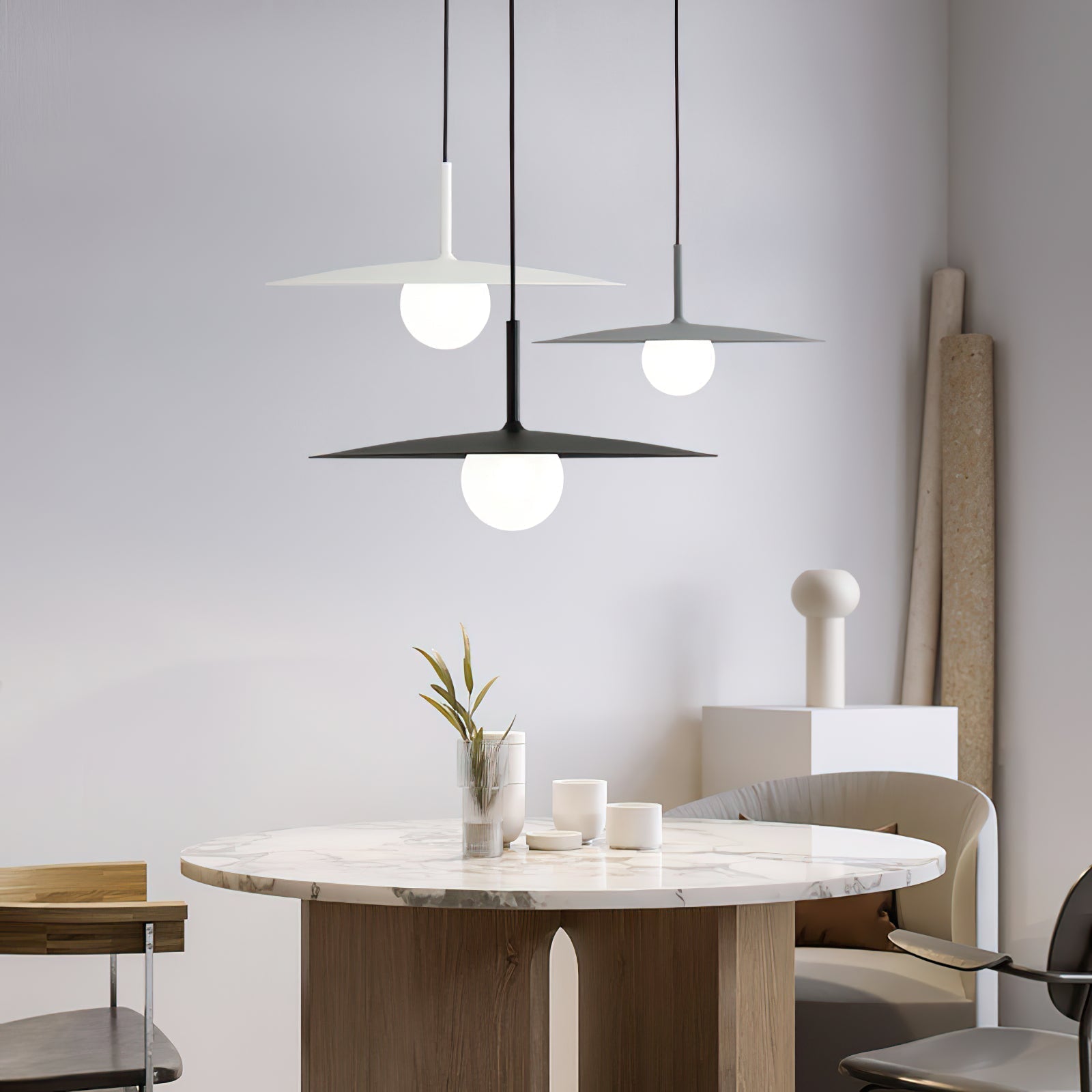 Lustra Suspension Lampe Abat-jour Plat pour Salon - Neutralighting
