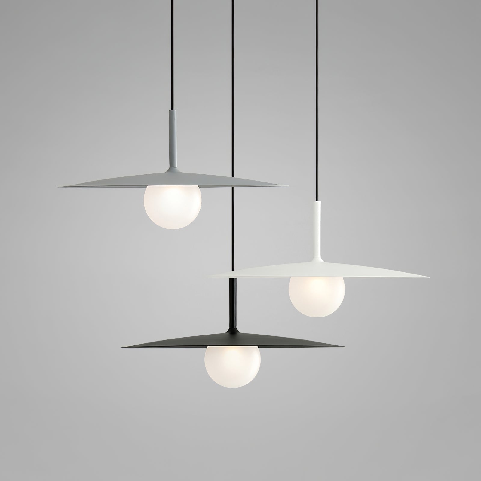 Lustra Suspension Lampe Abat-jour Plat pour Salon - Neutralighting
