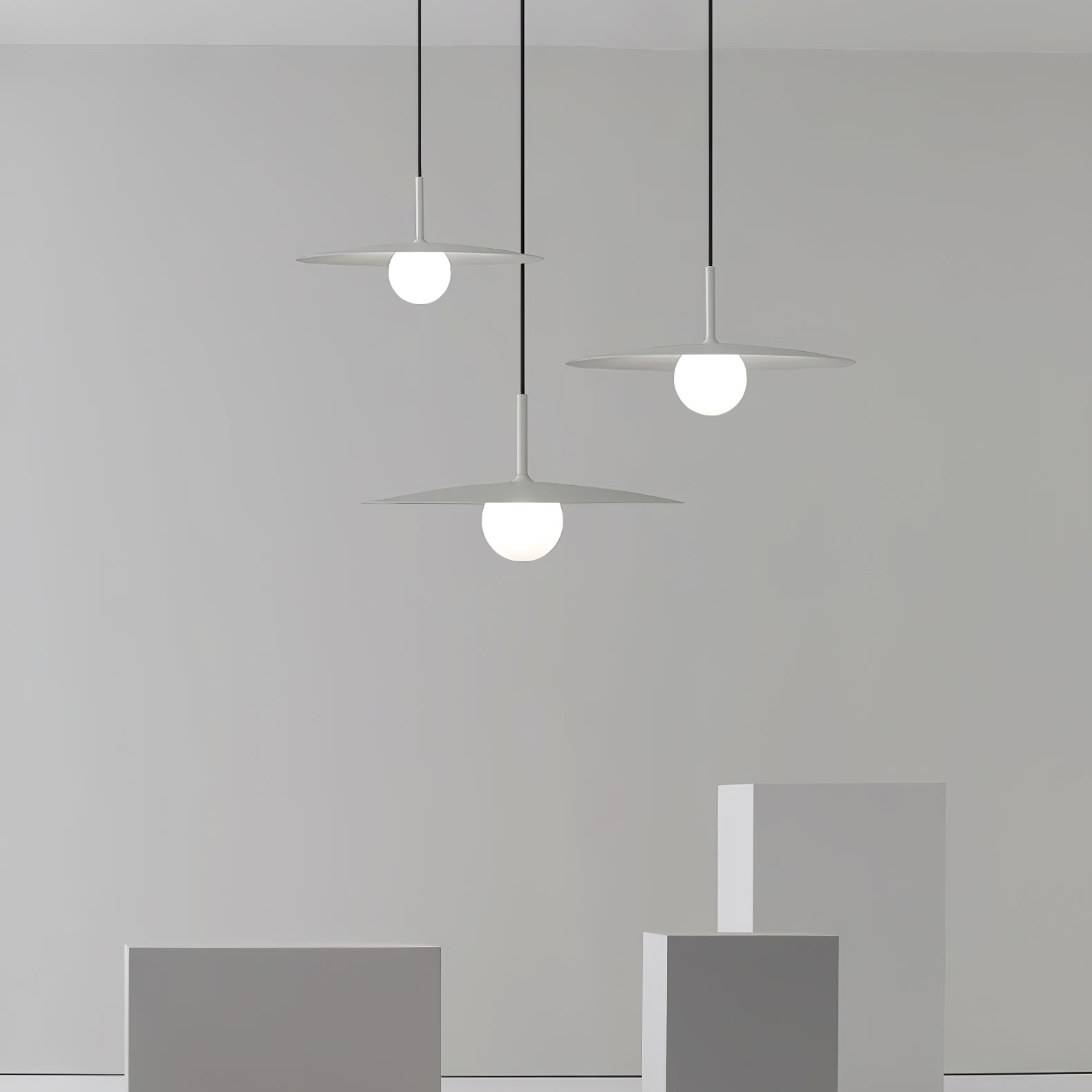 Lustra Suspension Lampe Abat-jour Plat pour Salon - Neutralighting