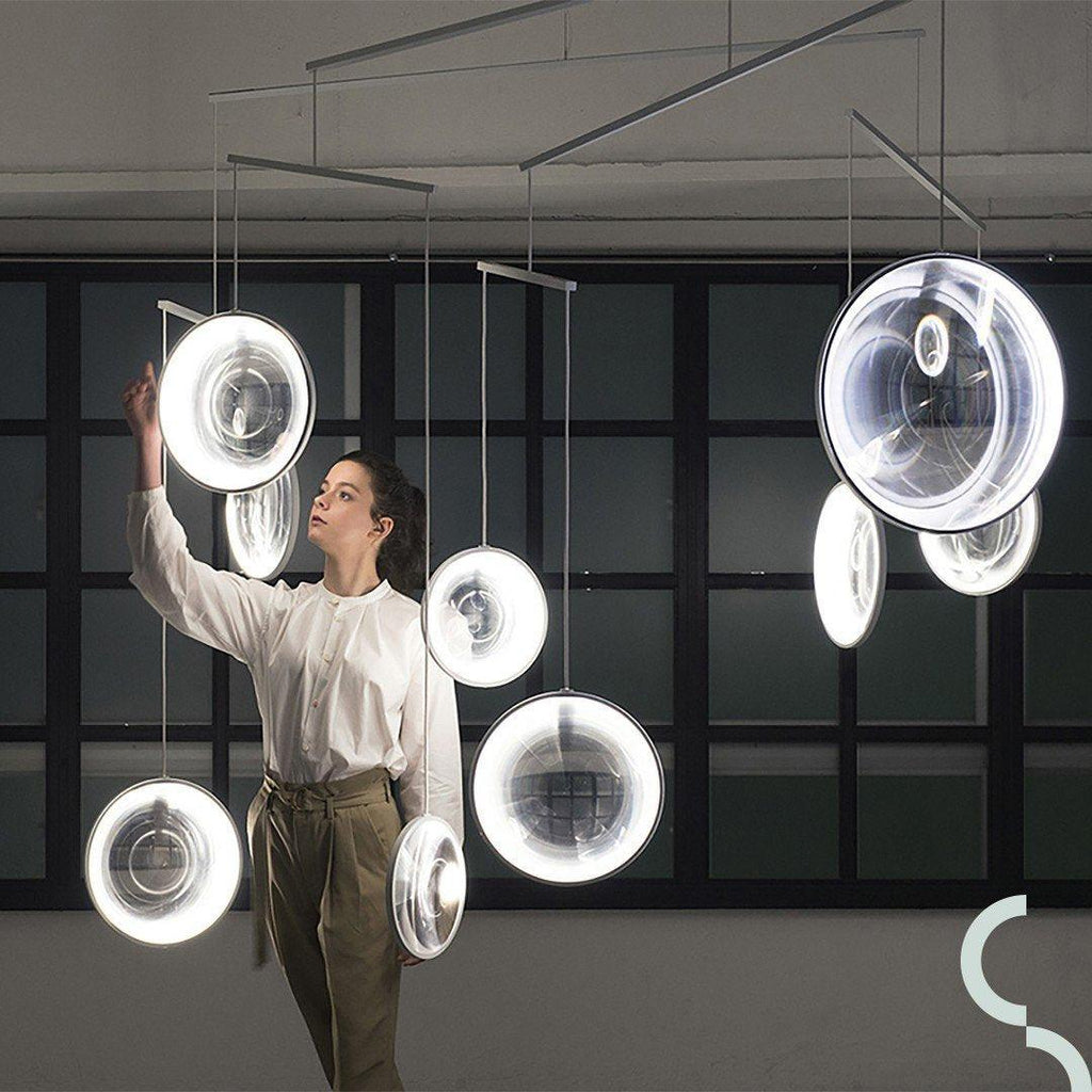 Veloria Suspension Artistique en Verre - Neutralighting