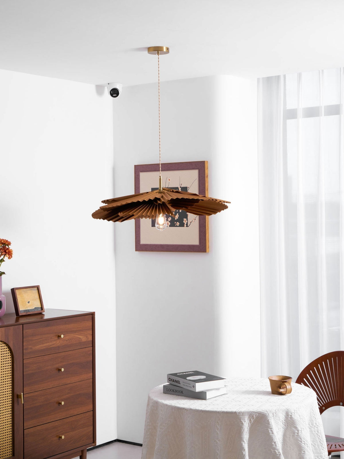 Lustra Suspension Lampe Feuille de Lotus en Papier Pliée Florale - Neutralighting