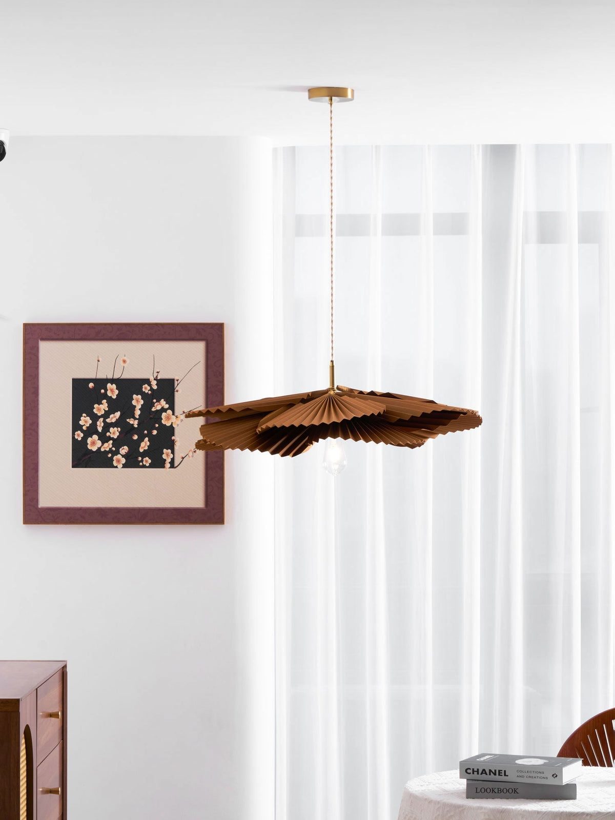 Lustra Suspension Lampe Feuille de Lotus en Papier Pliée Florale - Neutralighting