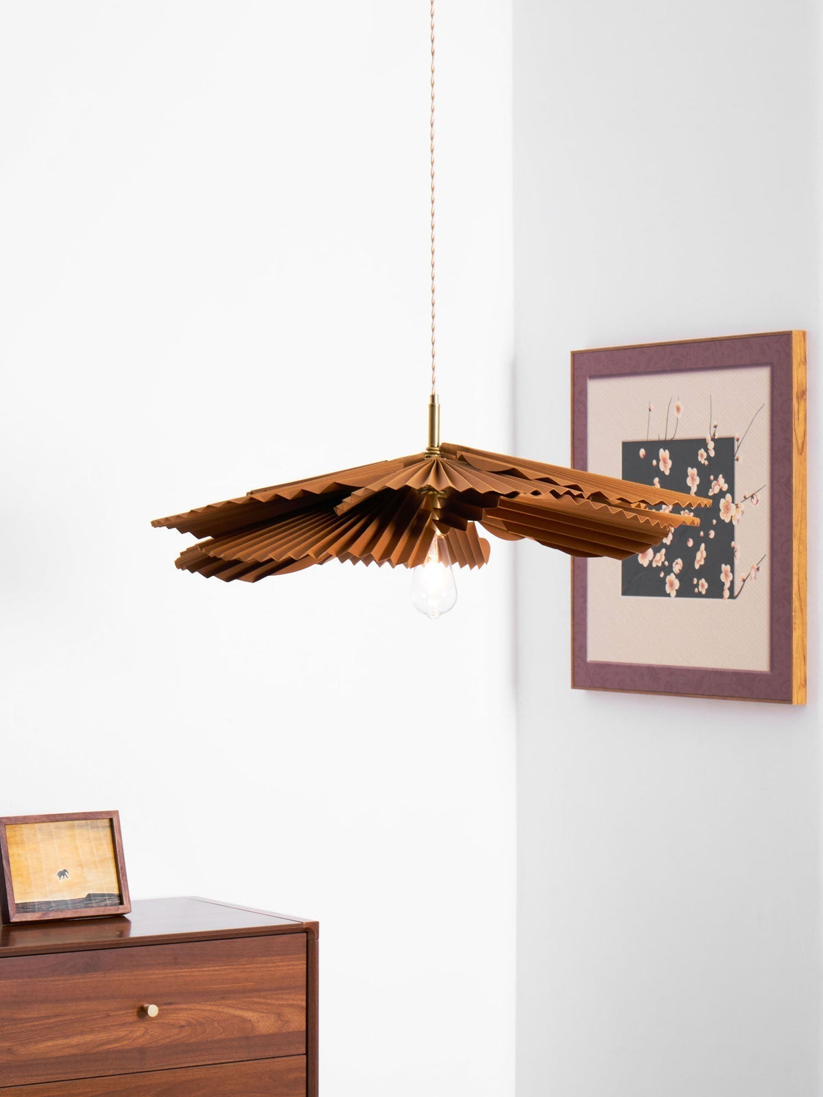 Lustra Suspension Lampe Feuille de Lotus en Papier Pliée Florale - Neutralighting
