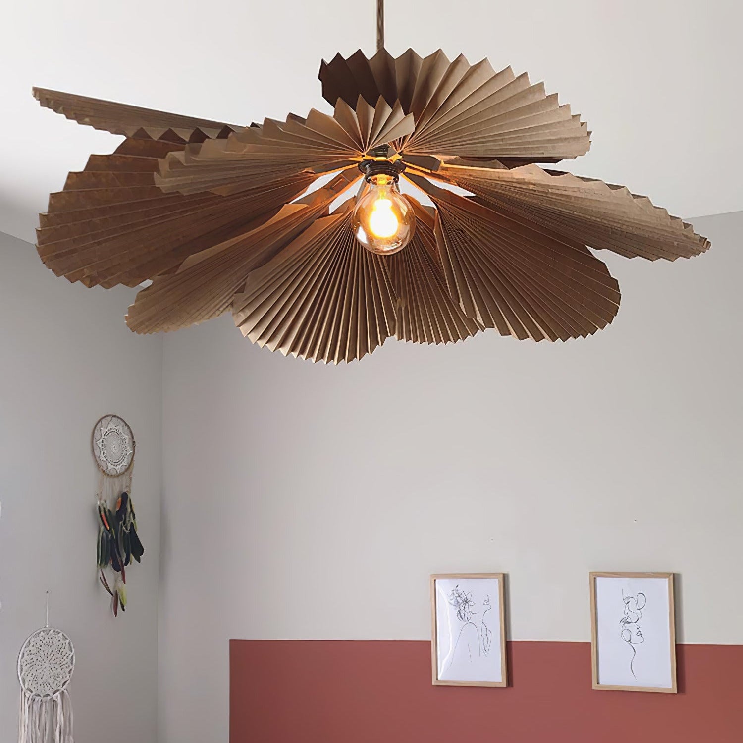 Lyra Suspension Lotus en Papier à Feuille Pliée - Neutralighting