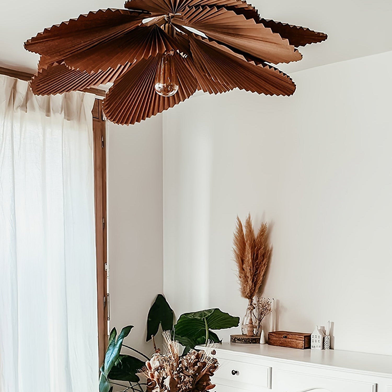 Lyra Suspension Lotus en Papier à Feuille Pliée - Neutralighting