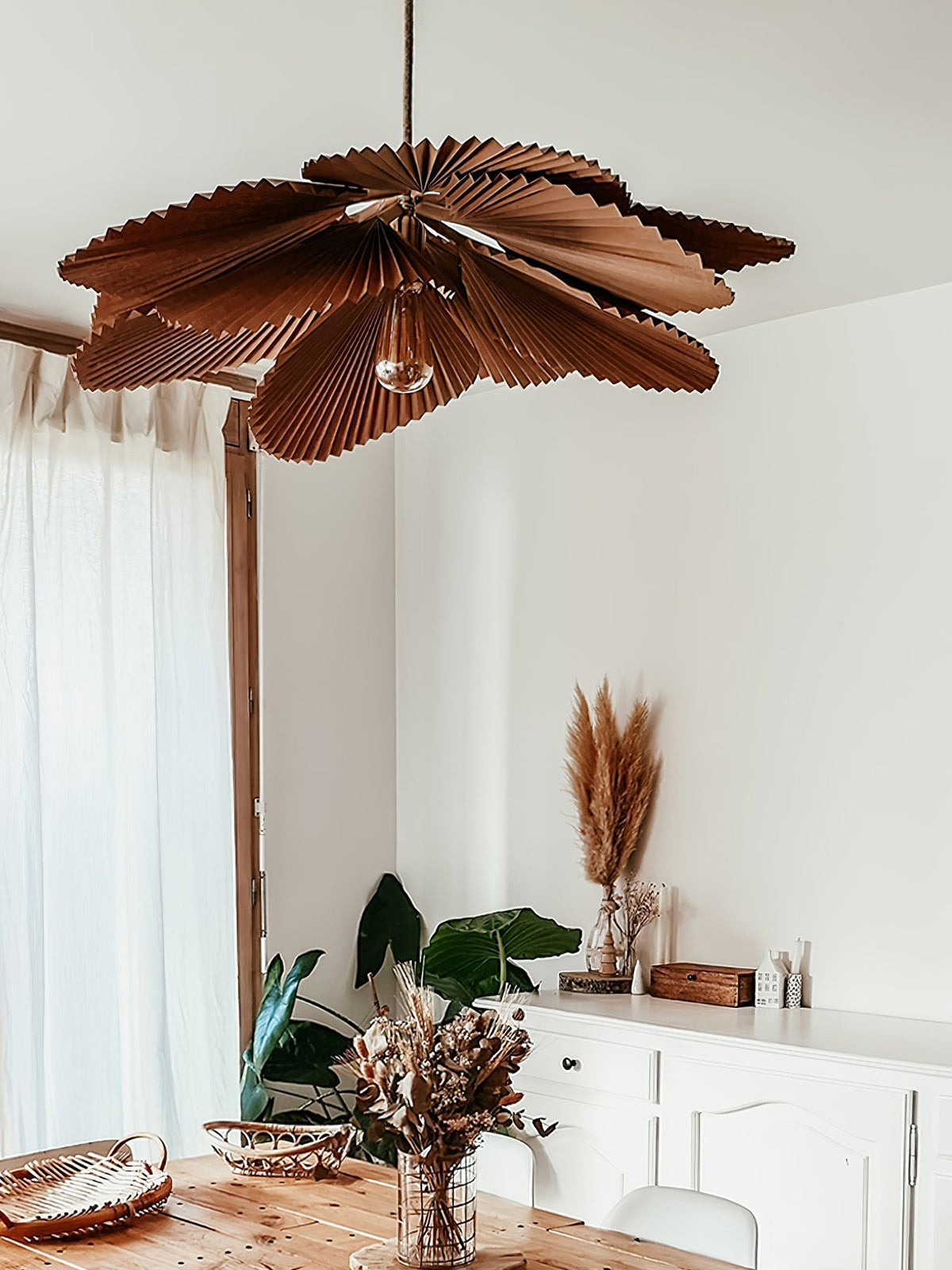 Lustra Suspension Lampe Feuille de Lotus en Papier Pliée Florale - Neutralighting