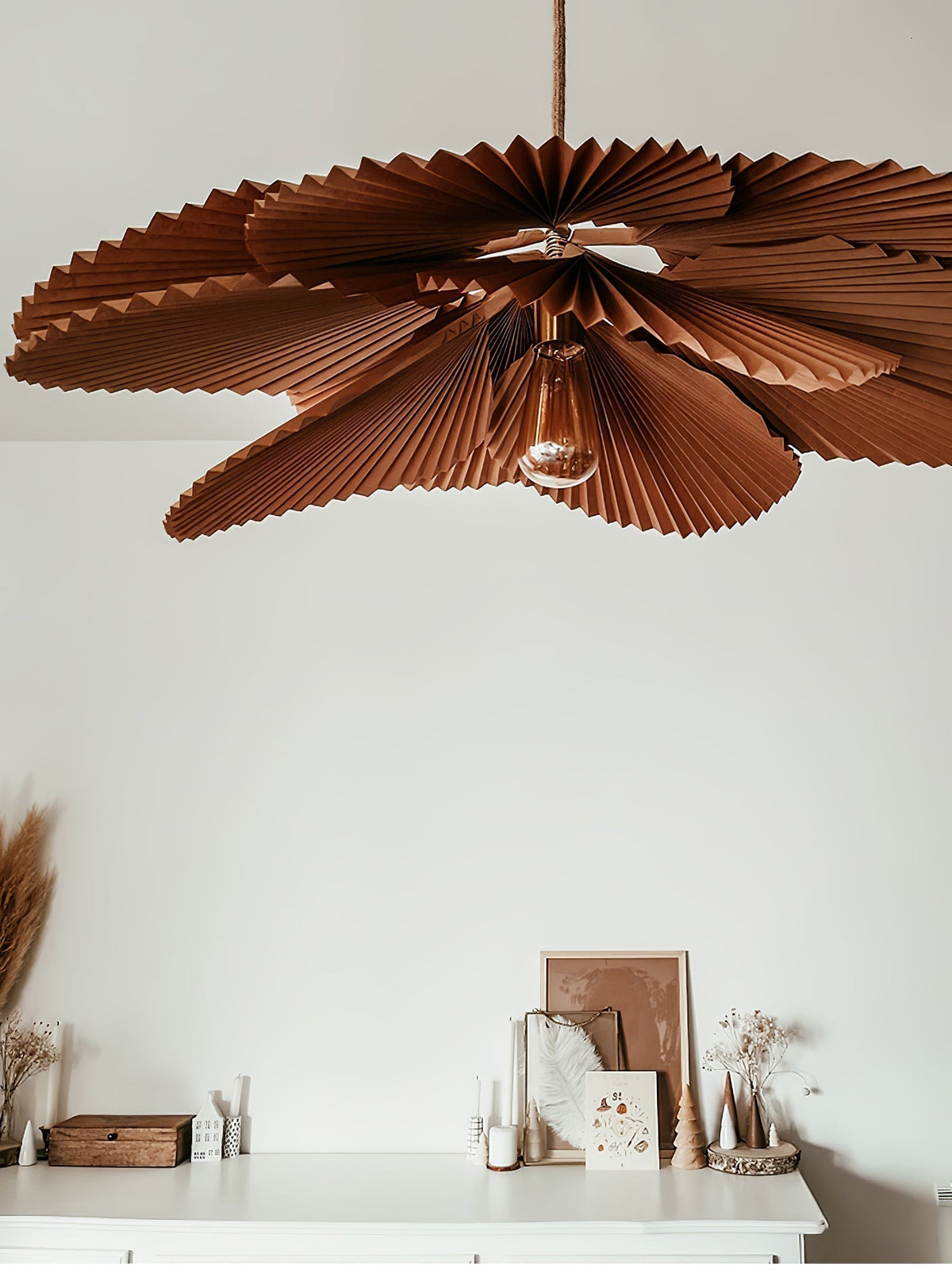 Lustra Suspension Lampe Feuille de Lotus en Papier Pliée Florale - Neutralighting