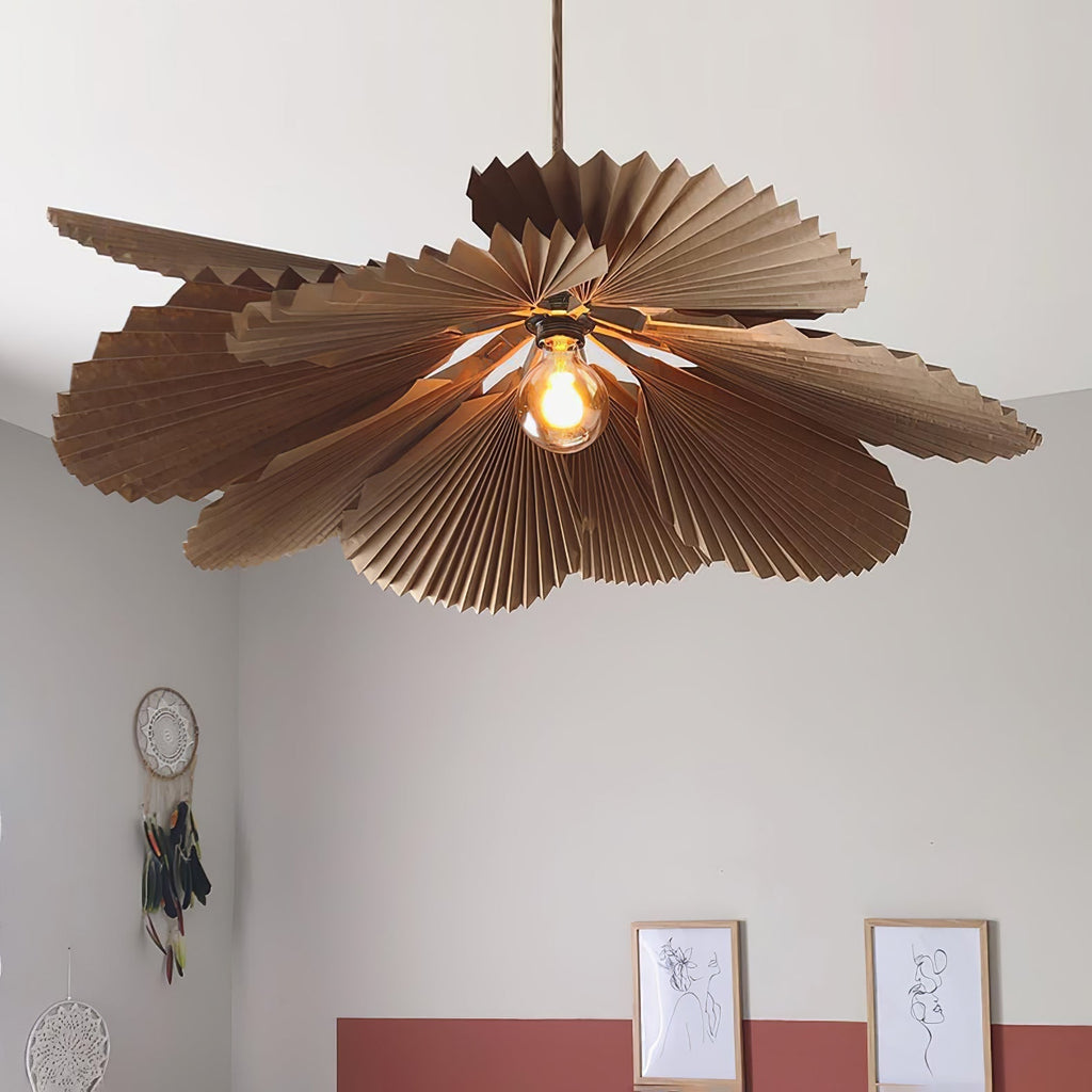 Lustra Suspension Lampe Feuille de Lotus en Papier Pliée Florale - Neutralighting