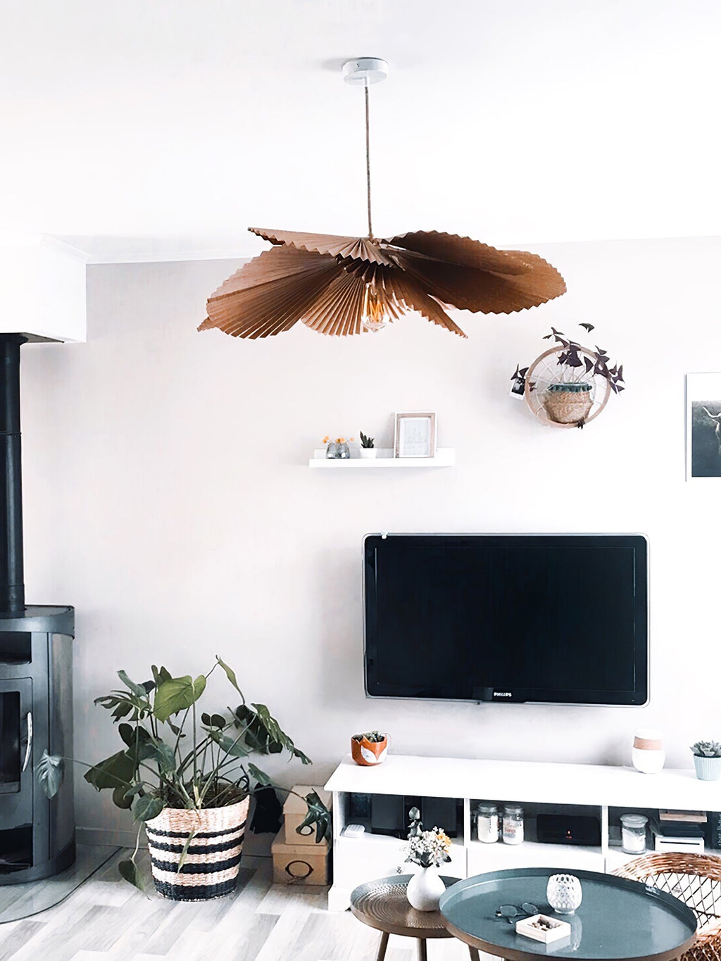 Lustra Suspension Lampe Feuille de Lotus en Papier Pliée Florale - Neutralighting