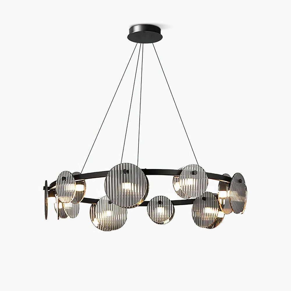 Lustra Chandelier en Verre Fumé et Noir - Neutralighting