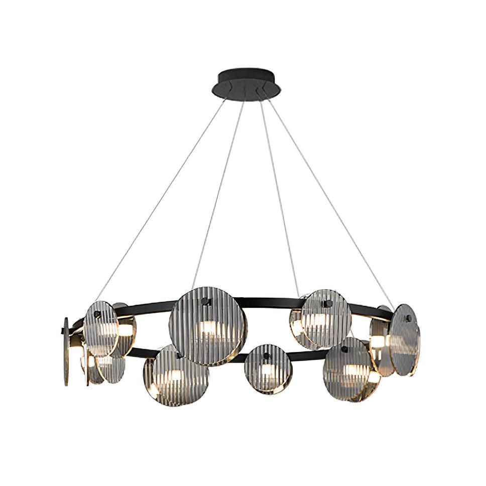 Lustra Chandelier en Verre Fumé et Noir - Neutralighting