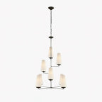 Lustra Chandelier Vertical en Cuivre et Lin - Neutralighting