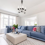 Lustra Chandelier Vertical en Cuivre et Lin - Neutralighting