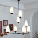 Lustra Chandelier Vertical en Cuivre et Lin - Neutralighting