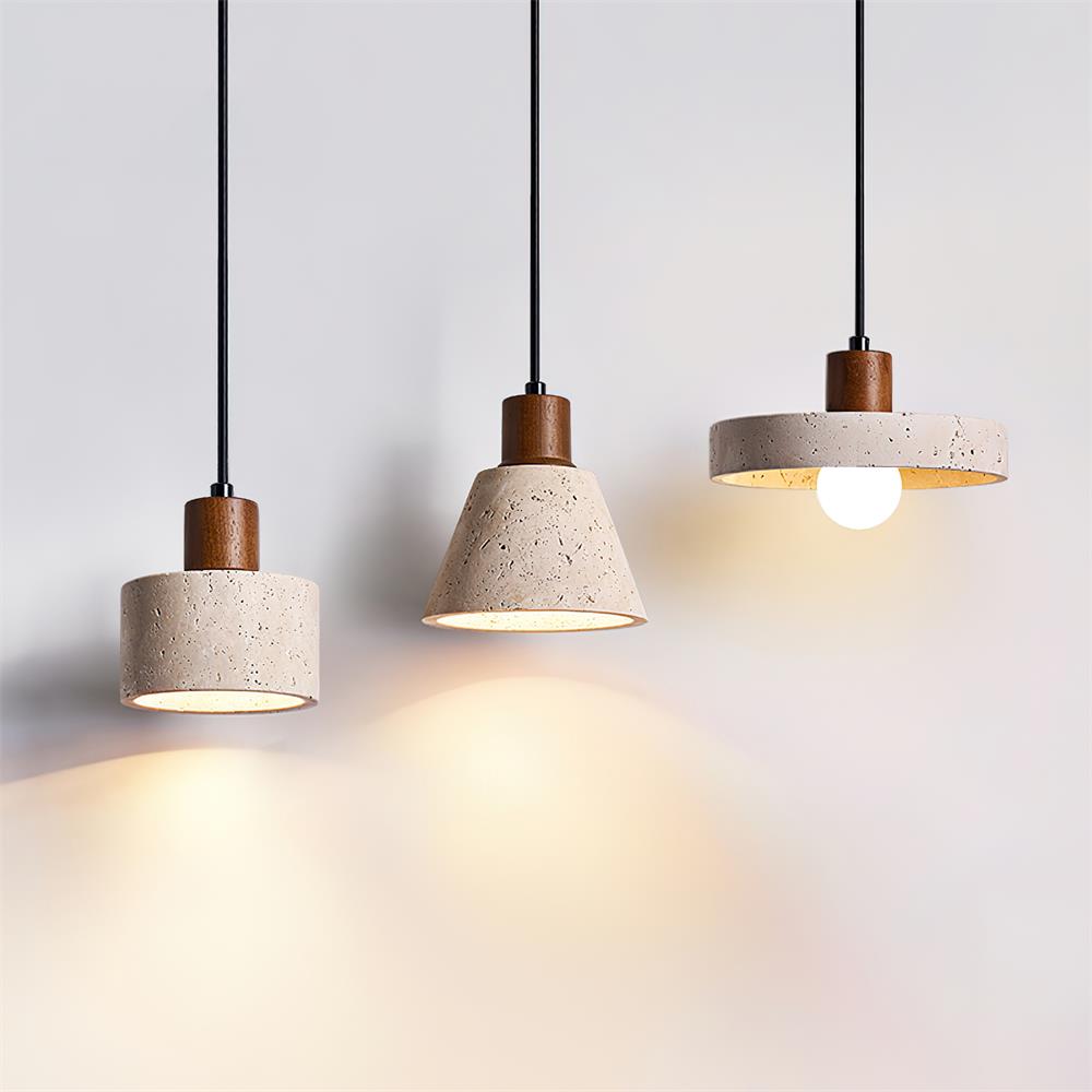 Ritta Lampe Pendante Travertin Moderne En Groupe - Neutralighting